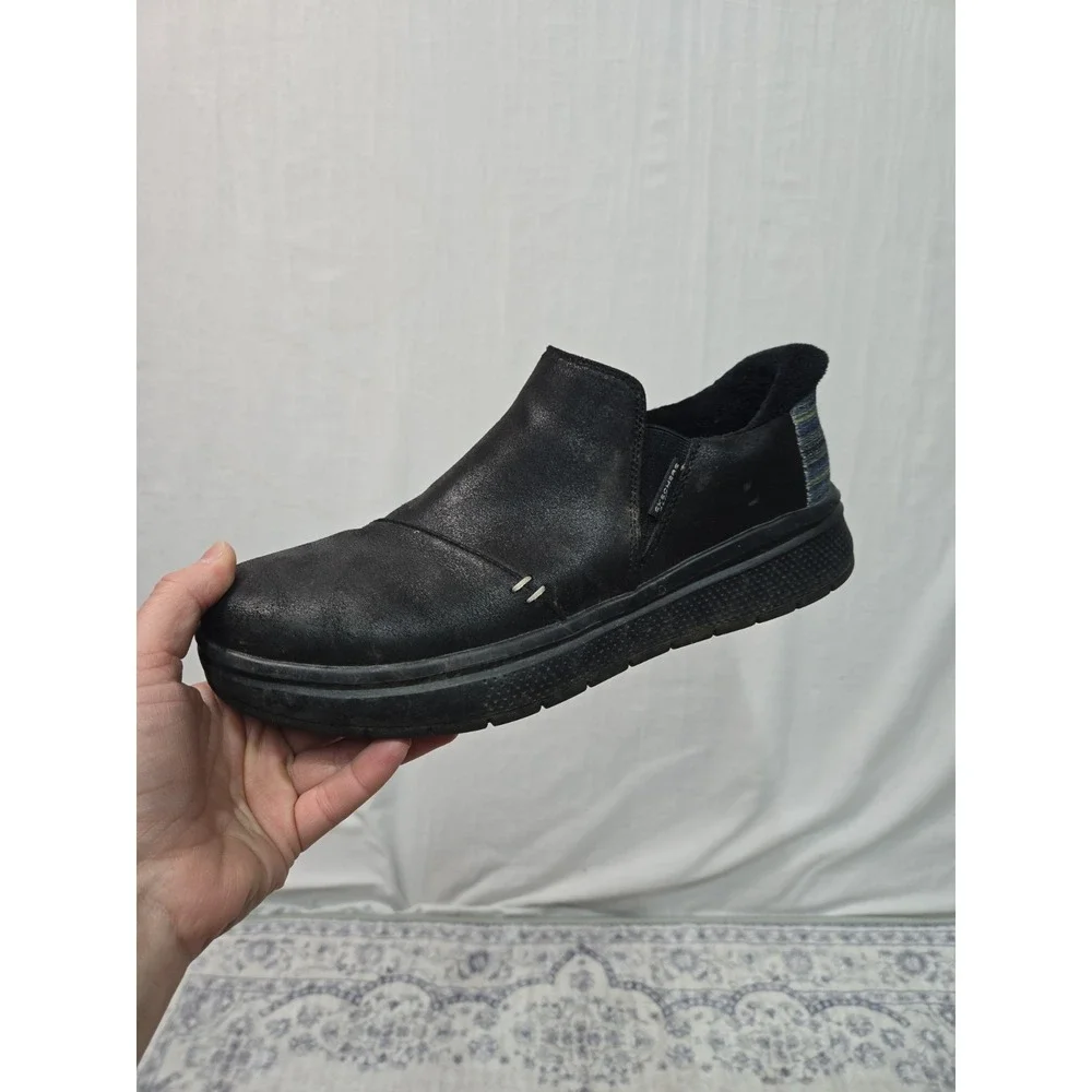 Skechers Hands Free Slip-ins BOBS Skipper Wave Stay Snug Women's 8.5 Black